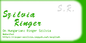 szilvia ringer business card